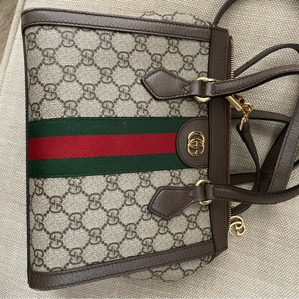 Gucci Ophidia Satchel with Signature Web Stripe - Picture 10 of 12
